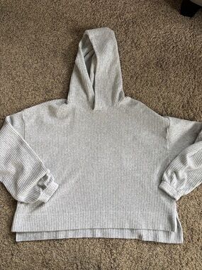 Aerie Ribbed Hooded Pullover Hoodie size small